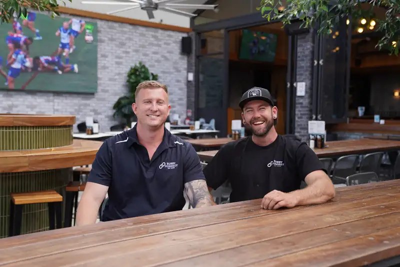Dylan and Rhett, the tradie founders of Ressy